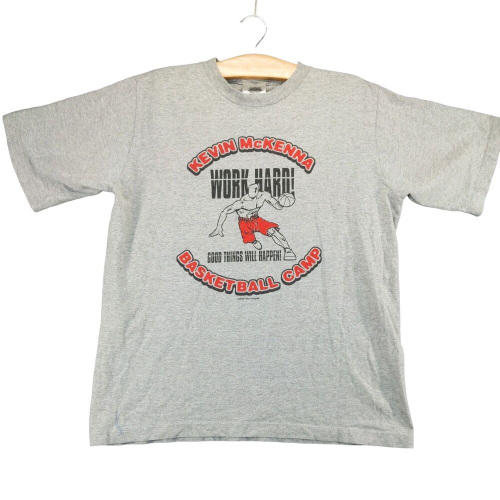 Adidas Kevin McKenna Basketball Camp T-Shirt Womens XL Short Sleeve Gray